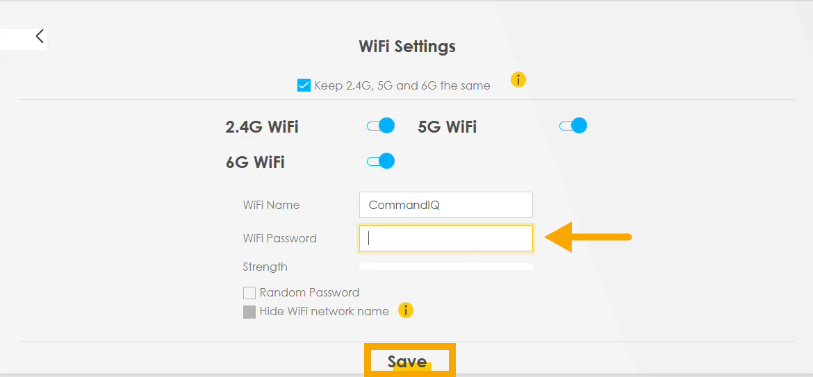 How do I change the WiFi password for my Zyxel router?