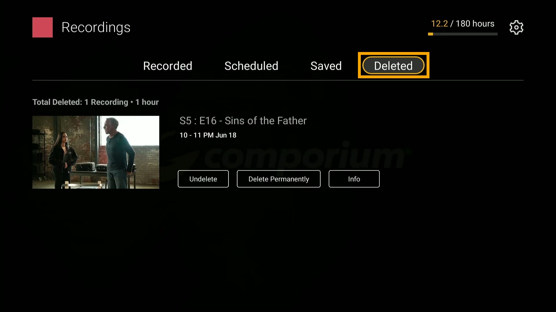How do I recover deleted Stream TV recordings?