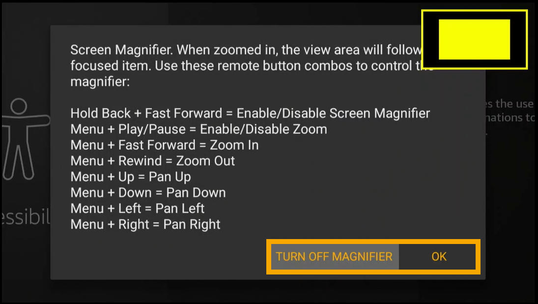 How do I access the Screen Magnifier Amazon Fire Stick Accessibility ...