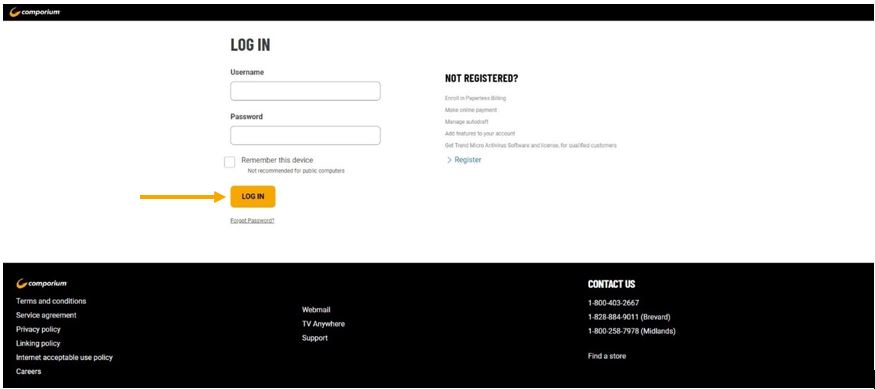 How do I update my billing and contact information with Comporium?