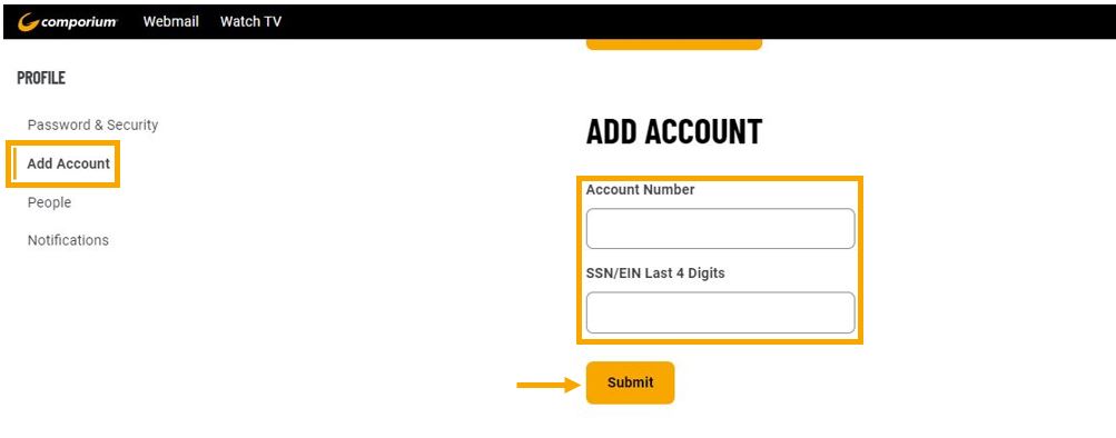 How do I link accounts in My Comporium?