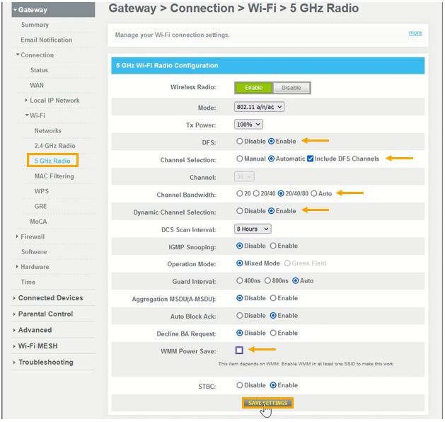 How Do I Optimize My Arris DG-3450/9450 Modem?