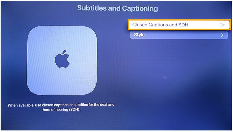How do I access the Closed Captions and Subtitles accessibility feature ...