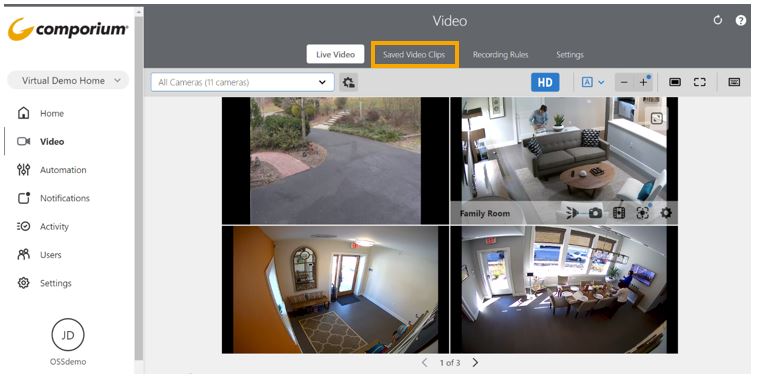 How do I see if my camera in my home recorded anything?