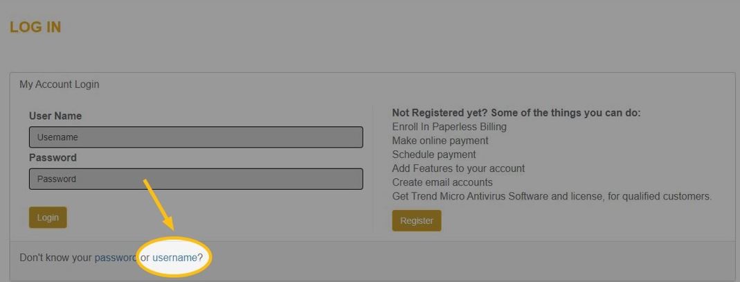 What do I do if I forget my username?
