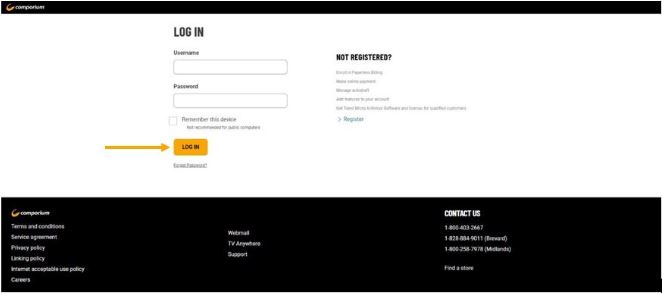 How do I change the My Comporium account username and password?