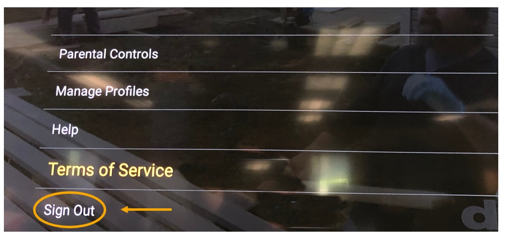 How do I sign out of the Stream TV App?