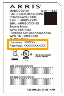 How do I find the SIP/ALG settings for my Arris 3450/6450 modem?